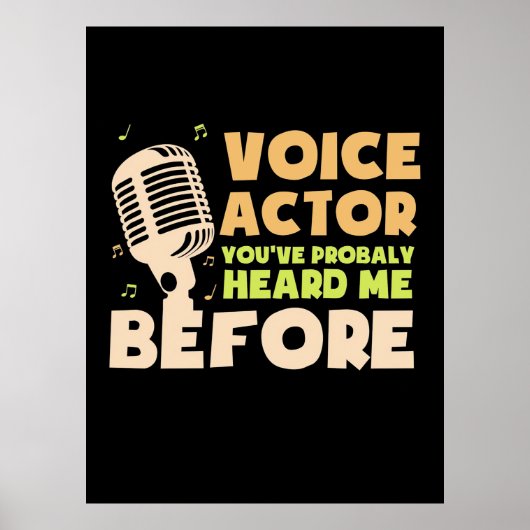 Poster Acteur vocal (Devant)