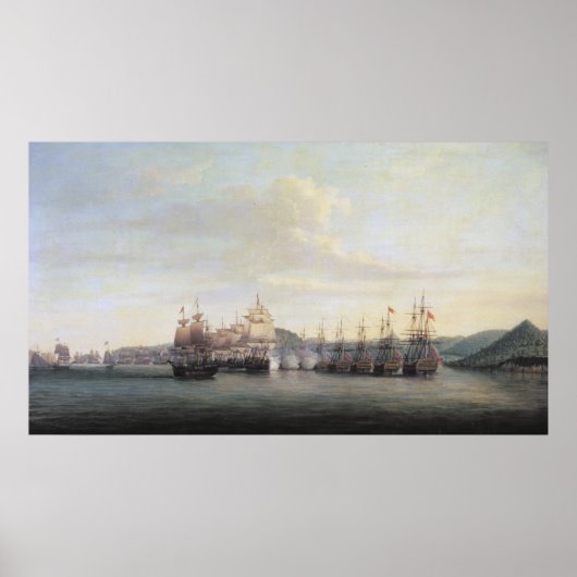 Poster Action de Barrington à Père Noël Lucia, 1778 (Devant)