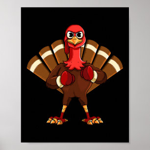 Poster Action de grâce Mma Kickboxing Judo Karate Glouglo