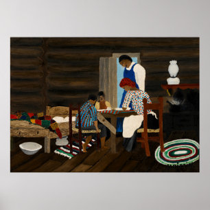 Poster Action de grâce/Prière de famille - Horace Pippin