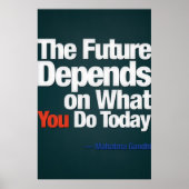 Poster Action, - Gandhi (Grand Modèle, modifiable) (Devant)