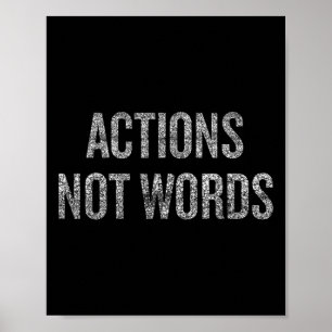Poster Actions Pas Mots Manifestation Résiste Mouvement