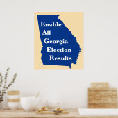 Poster Activer tous les résultats des élections en Géorgi (Cuisine)