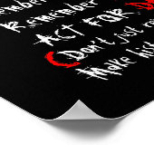 Poster Activisme : Ne vous souvenez pas seulement des gén (Coin)