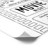 Poster Activité de la feuille de calcul de l'Invitation d (Coin)