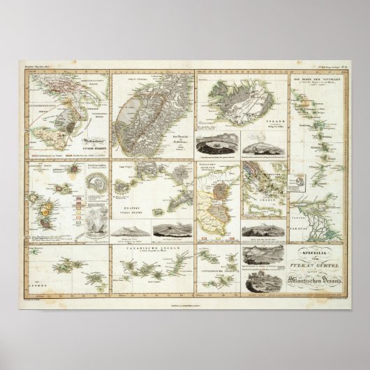 Poster Activité volcanique de l'Atlantique (Devant)