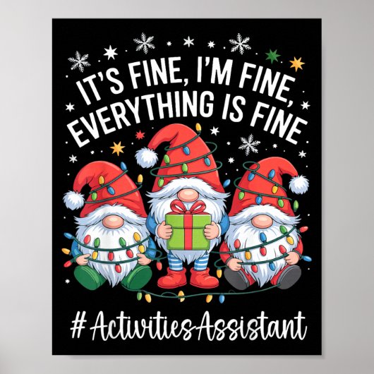 Poster Activities Istant Gnome Everything Is Fine Christm (Devant)