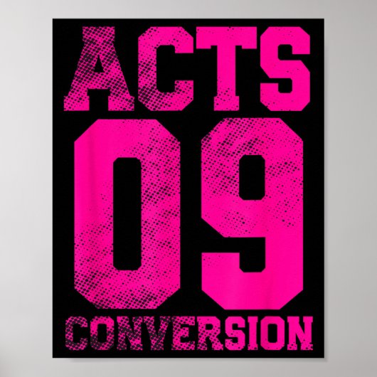 Poster Acts 9 Conversion Bible Chapter Jersey Design (Devant)