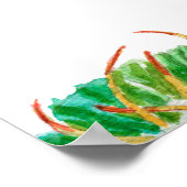 Poster ?actus motif floral transparent arrière - plan, wa (Coin)