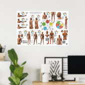 Poster Acupuncture Meridian Points and Pathways (Bureau à domicile)