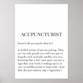 Poster Acupuncture Sore Spot Wall Art Acupuncturist chart (Devant)