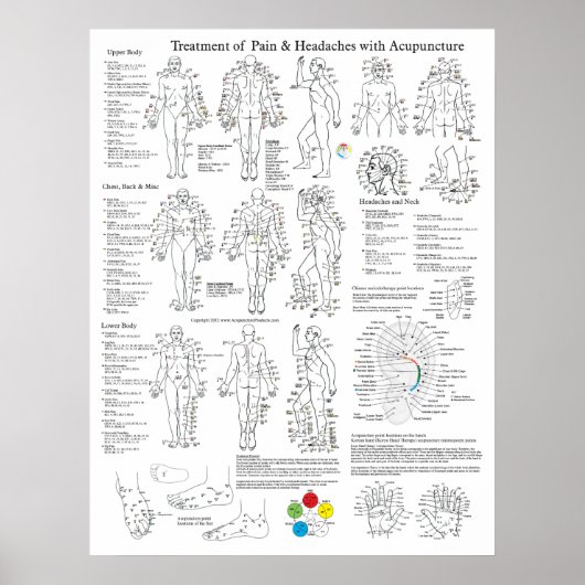 Poster Acupuncture Treatment of Pain and Headaches (Devant)