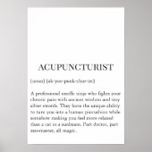 Poster Acupuncturist Needle Ninja Wall Art Clinic chart (Devant)