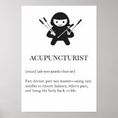 Poster Acupuncturist Wall Art Gift | Needle Acupuncture  (Devant)