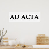 Poster Ad acta (Cuisine)
