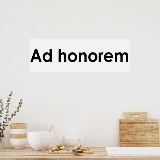 Poster Ad honorem (Cuisine)