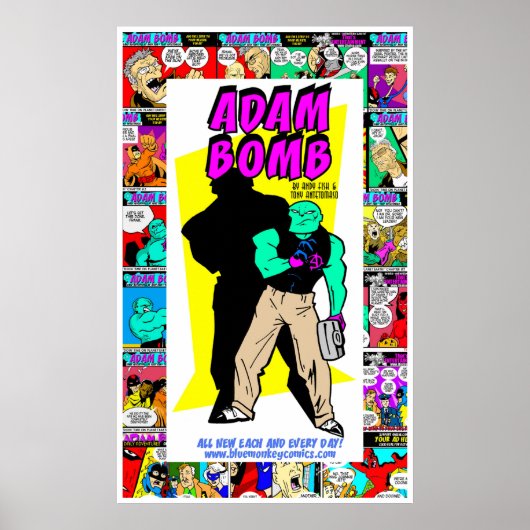 Poster Adam Bomb Daily Adventures Un An Anniversaire! (Devant)