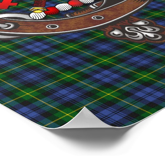 Poster Adam Clan Badge & Tartan 8.5x11 (Coin)