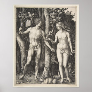 Poster Adam et Eve, 1504