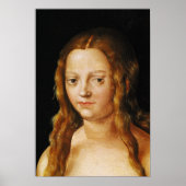 Poster Adam et Eve, détail de la tête d'Eve (Devant)