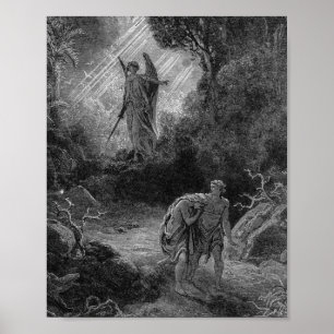 Poster Adam Et Eve Sortent D'Eden - Gustave Dore