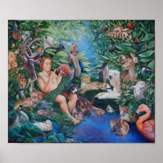 Poster Adam Naming Animaux & Apparence d'Eve Prints