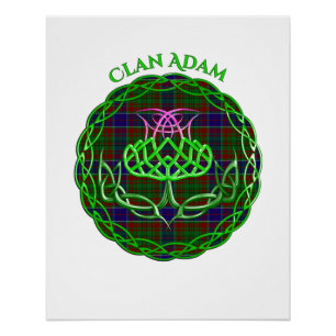 Poster Adam Scottish Tartan Celtic Thistle