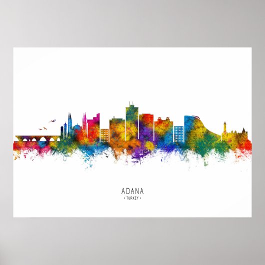 Poster Adana Turkey Skyline (Devant)