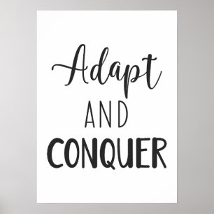 Poster Adapter Et Conquérir - La Motivation Du Succès De