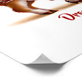 Poster Add Name Text, Cute Fawn - Baby Deer on White (Coin)