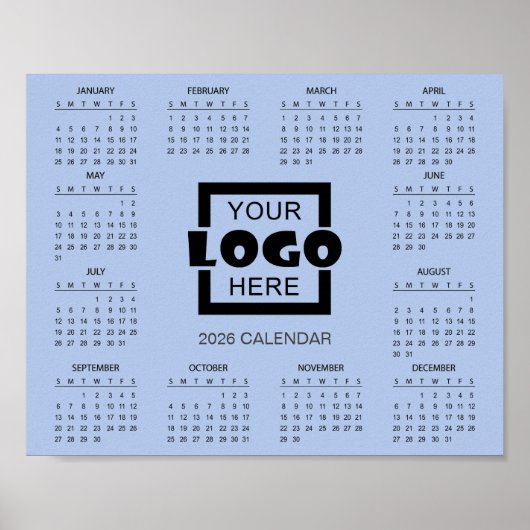 Poster Add Your Own Business Logo 2026 Calendar (Devant)