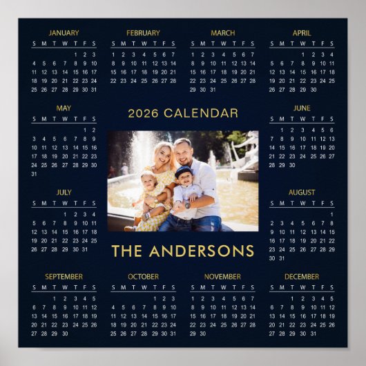 Poster Add Your Own Family Photo 2026 Calendar |  (Devant)