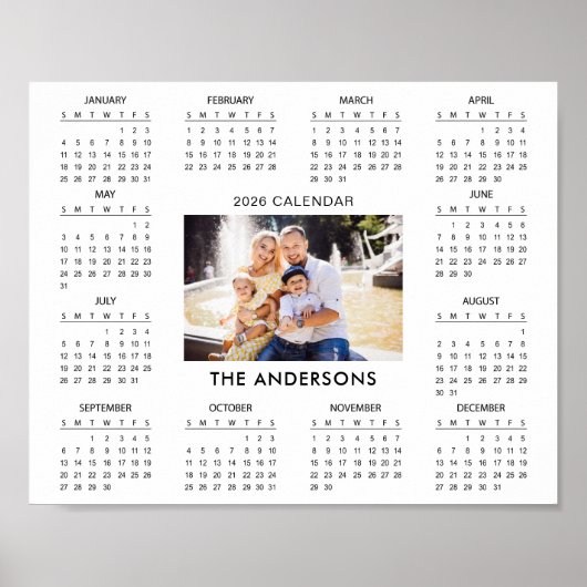 Poster Add Your Own Family Photo 2026 Calendar |  (Devant)