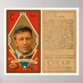 Poster Addie Joss Cleveland Baseball 1911 (Devant)
