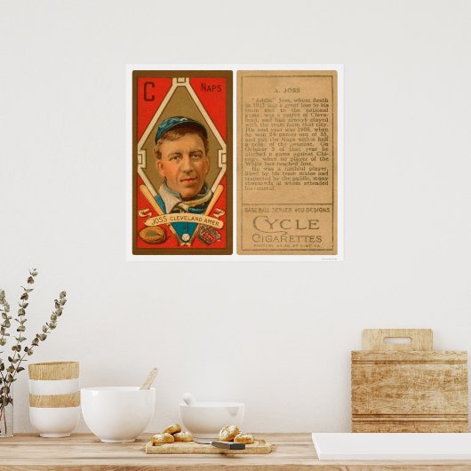 Poster Addie Joss Cleveland Baseball 1911 (Cuisine)