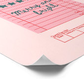 Poster Addition de Noël Vérification des invités Joyeux e (Coin)