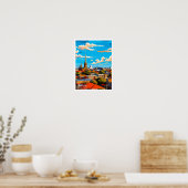 Poster Adélaïde Australie Illustration de voyage (Cuisine)