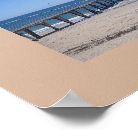 Poster Adélaïde, South Australia Beach avec Boardwalk (Coin)