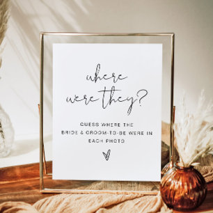 Poster ADELLA Boho Où étaient-ils – Jeu de douche nuptial