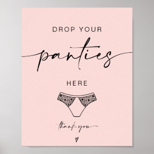 Poster ADELLA Déposez Vos Culottes Bachelorette Jeu Signe