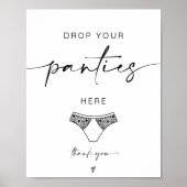 Poster ADELLA Déposez Vos Culottes Bachelorette Jeu Signe (Devant)