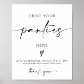 Poster ADELLA Déposez Vos Culottes Bachelorette Jeu Signe (Devant)