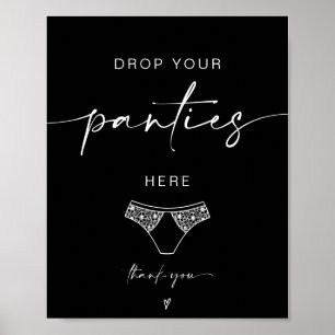 Poster ADELLA Déposez Vos Culottes Bachelorette Jeu Signe