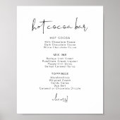 Poster ADELLA Edgy Minimalist Hot Cocaca Bar Menu (Devant)