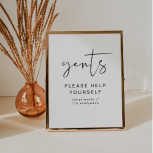 Poster ADELLA Edgy Moderne Gents Salle de bain WC