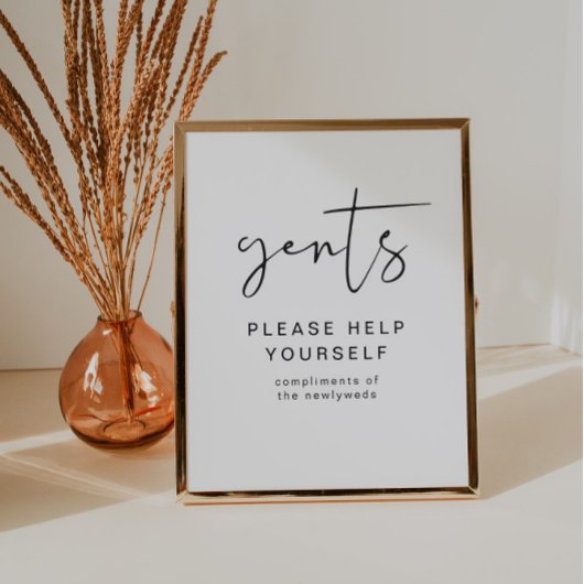 Poster ADELLA Edgy Moderne Gents Salle de bain WC