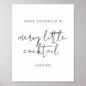 Poster ADELLA Edgy Moderne Merry Little Cocktail Noël (Devant)