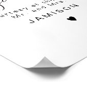 Poster ADELLA Edgy Moderne minimaliste Mariage Cigar Bar (Coin)