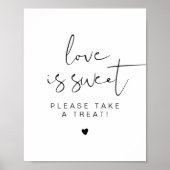 Poster ADELLA Minimal Love is Sweet Treat Favoriser Table (Devant)
