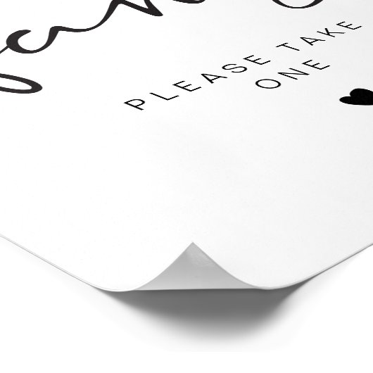 Poster ADELLA Minimale S'il vous plaît prendre un Mariage (Coin)